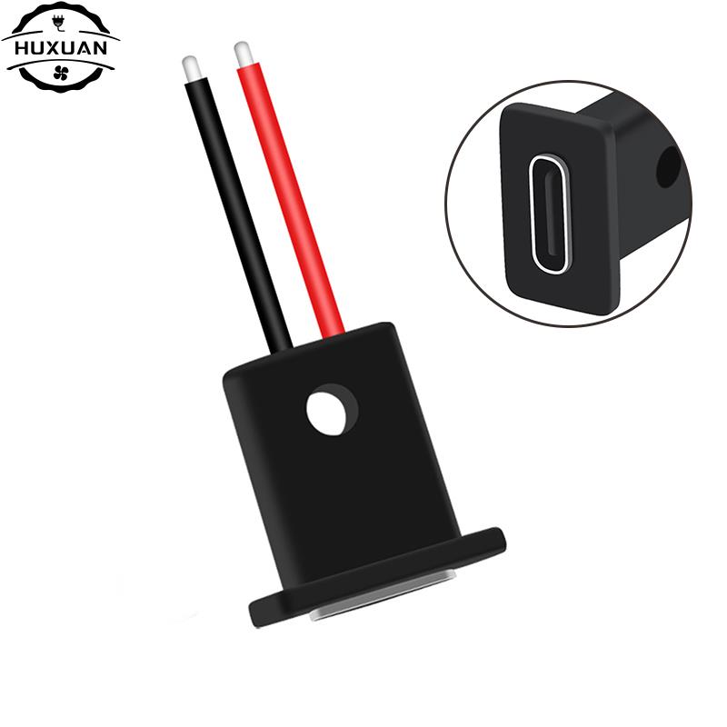 Type C Connector Jack Female Type-C Fast Charging USB-C Charger Socket With Card Buckle