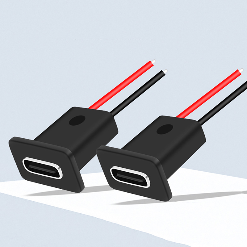 Type C Connector Jack Female Type-C Fast Charging USB-C Charger Socket With Card Buckle