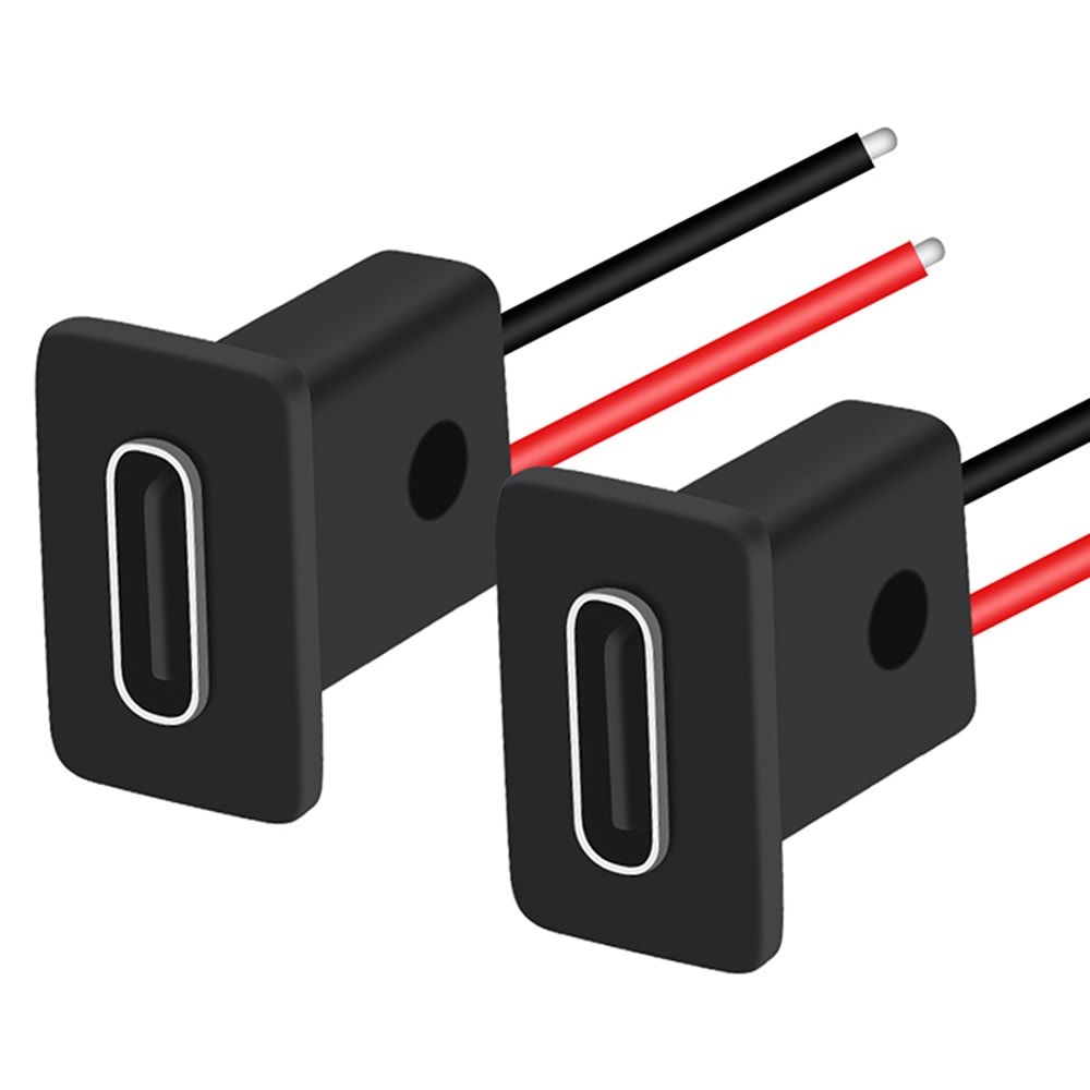 Type C Connector Jack Female Type-C Fast Charging USB-C Charger Socket With Card Buckle