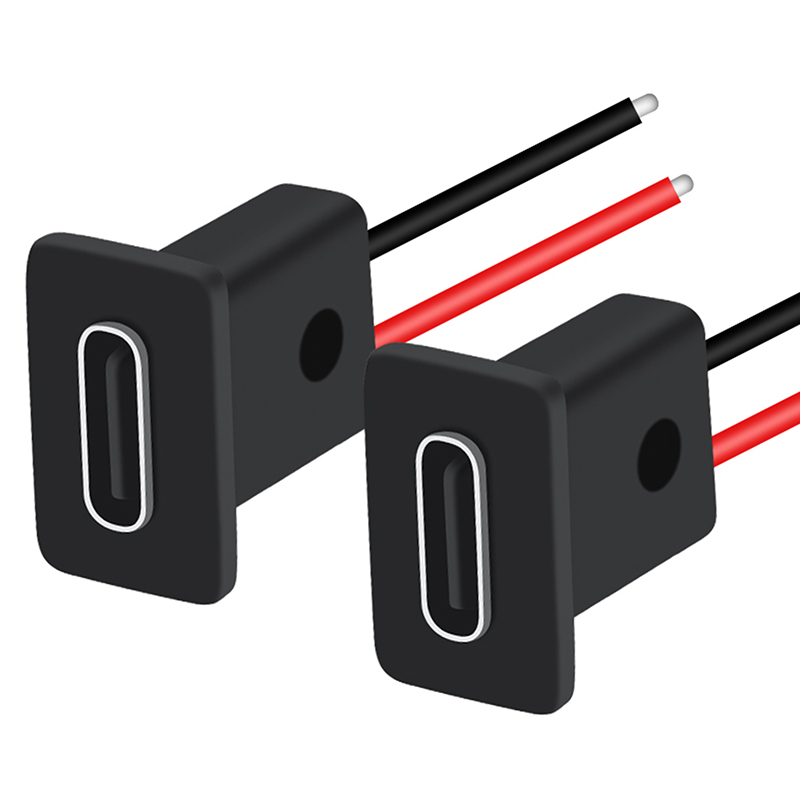 Type C Connector Jack Female Type-C Fast Charging USB-C Charger Socket With Card Buckle