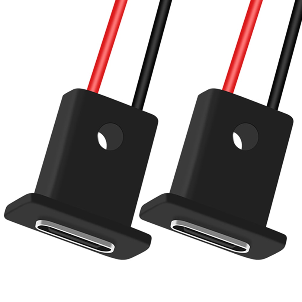 Type C Connector Jack Female Type-C Fast Charging USB-C Charger Socket With Card Buckle