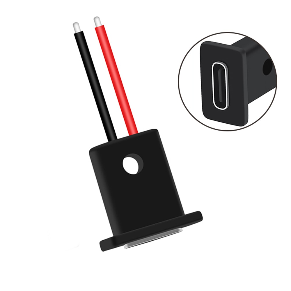 Type C Connector Jack Female Type-C Fast Charging USB-C Charger Socket With Card Buckle