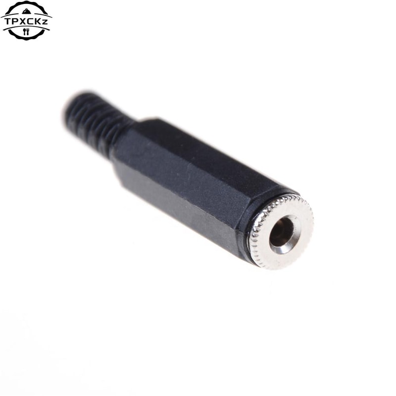 USB Female Stereo Audio Converter Cord Aux Jack Plug MP3 Adapter Black