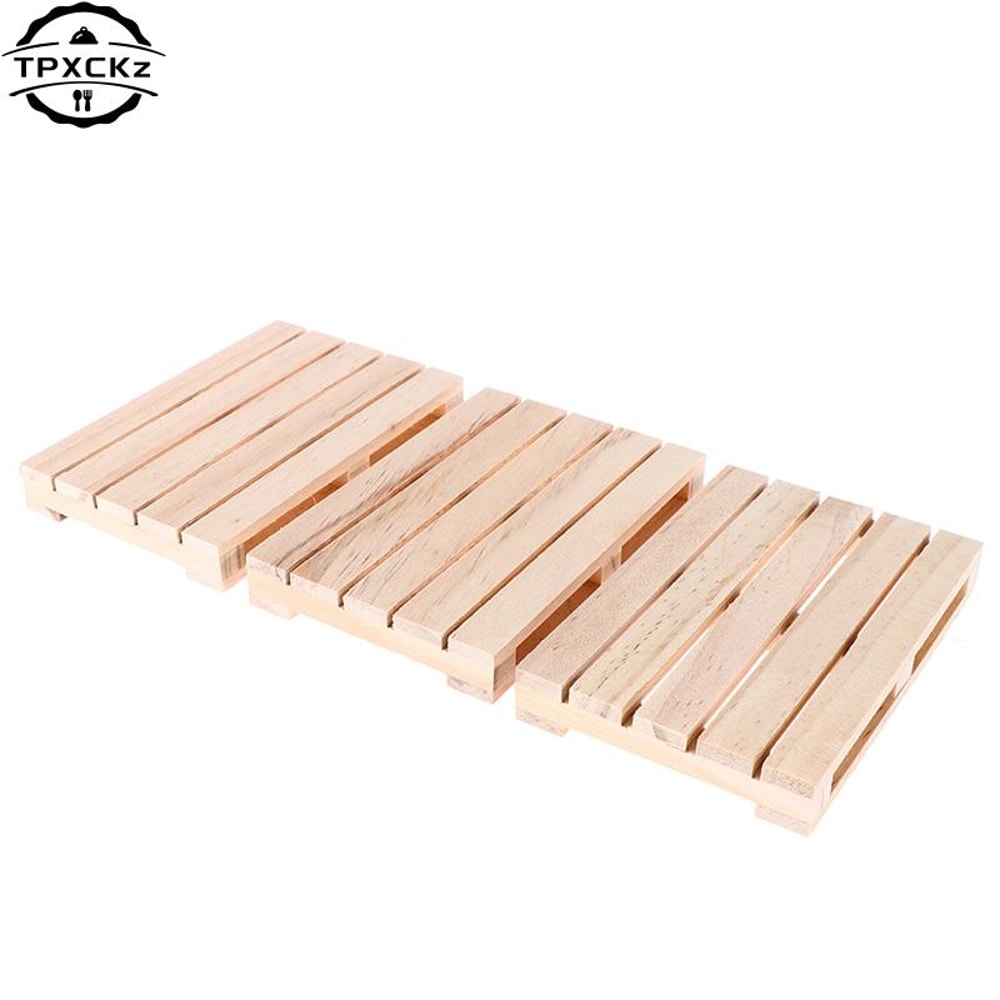 Wooden Pallet Coasters, Mini Beverage Coasters for Hot and Cold Drinks, Flower Pot Cushion