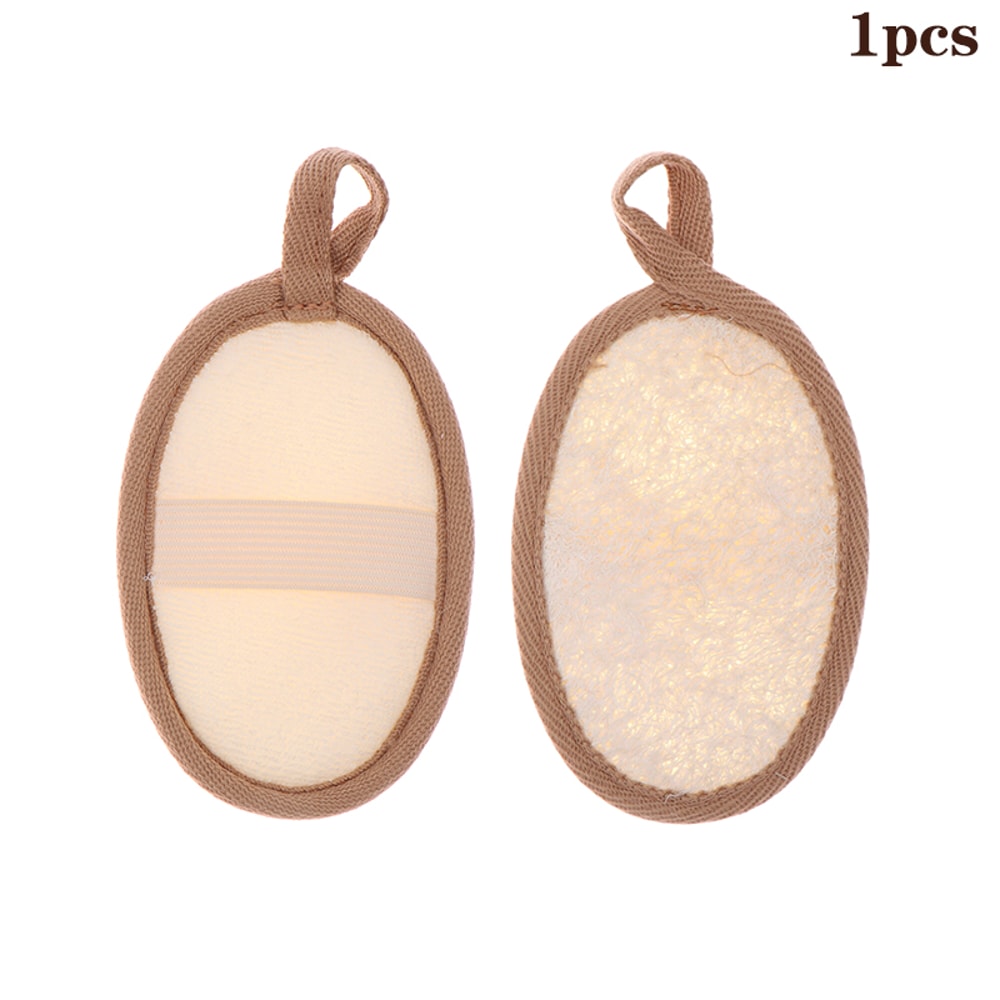 Soft Shower Brush Natural Loofah Exfoliating Sponge Body Scrubber Cleaner Pad Skin Care Tool 6