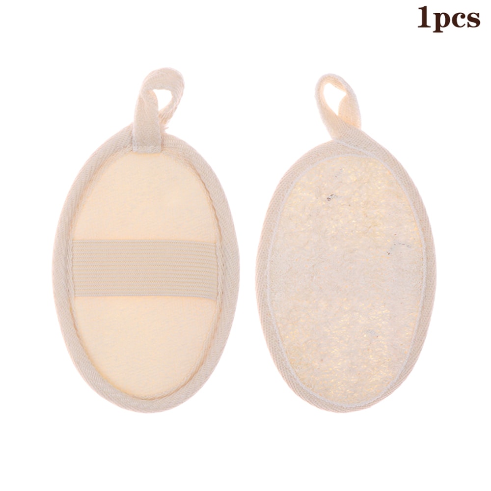 Soft Shower Brush Natural Loofah Exfoliating Sponge Body Scrubber Cleaner Pad Skin Care Tool 7