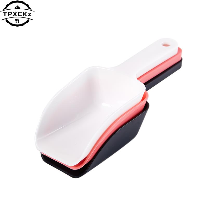 Plastic Bar Candy Scoop Shovel Round Bar Pub Home Ice Cubes Spice Candy Flour Nut Scoop Spoon Weddi 3