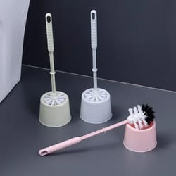 luxury toilet brush for home use with long handle soft bristle cleaning brush for bathroom no dead angle household