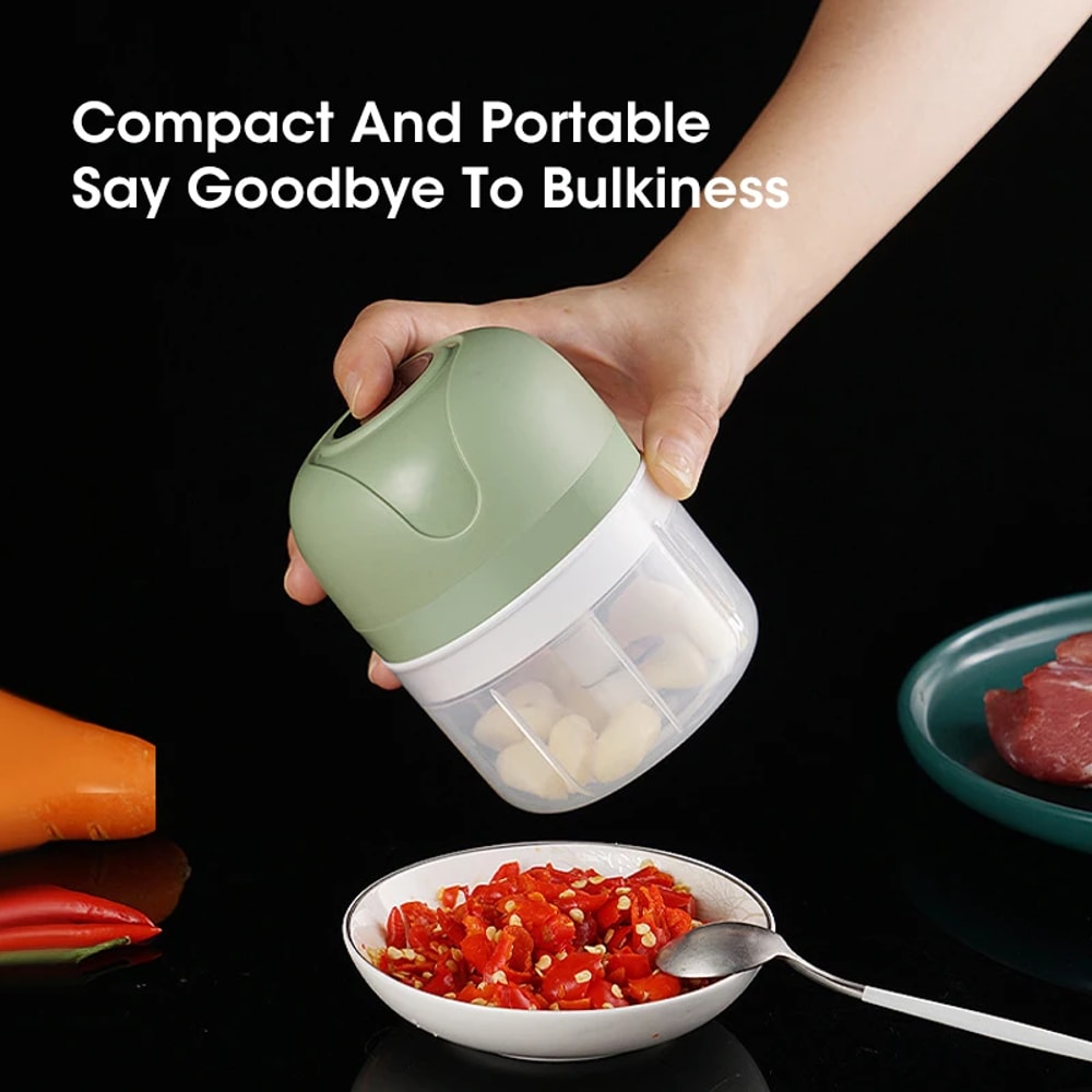 Portable Electric Garlic Chopper Masher USB Rechargeable Multi Function Meat Grinder For Vegetables 4
