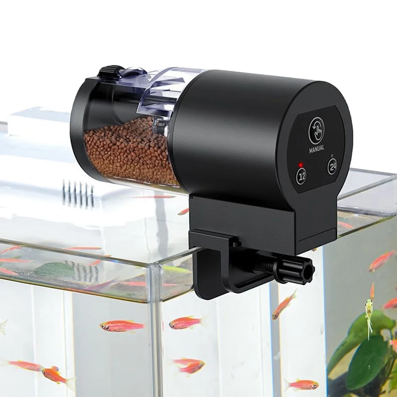 Digital Timer Automatic Fish Tank Feeder For Aquarium Pond Turtle Intelligent Control Food Dispenser