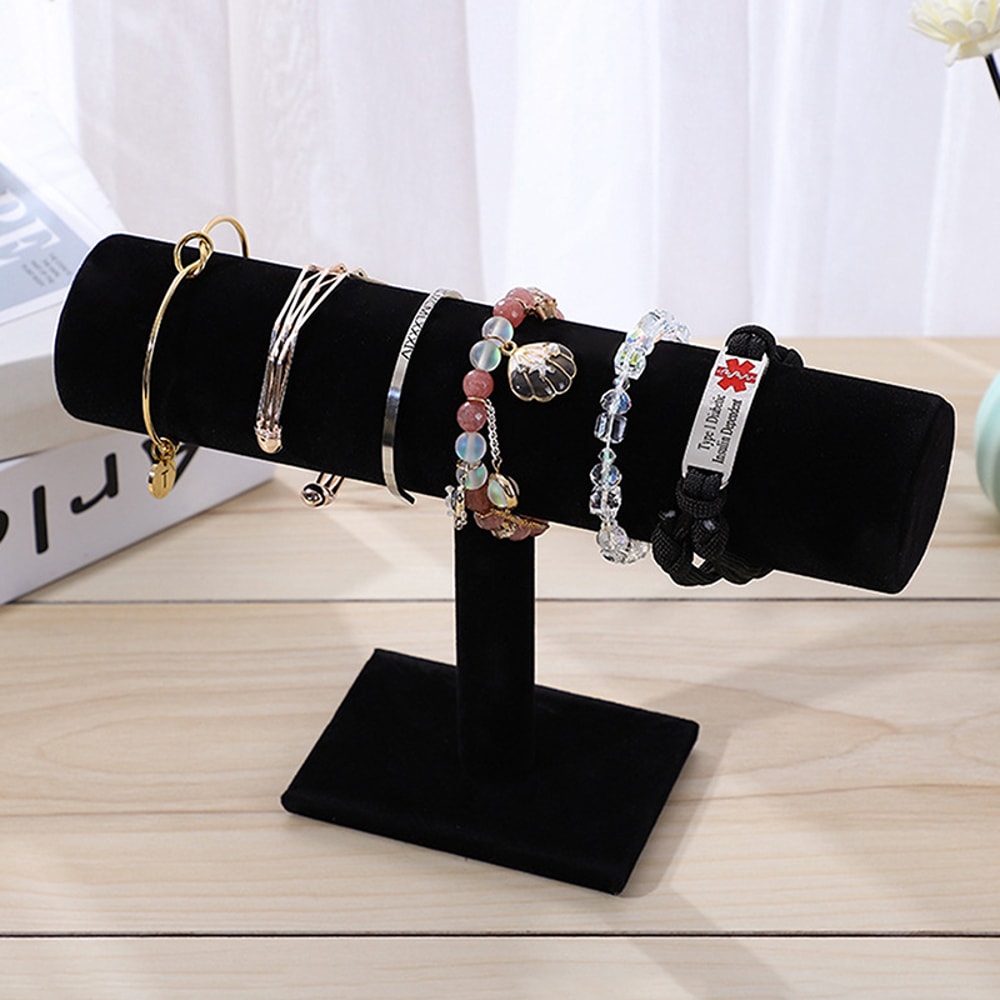 Detachable Bracelet Display Stand Grey Velvet Jewelry Organizer Jewelry Holder For Watches And Brac 8