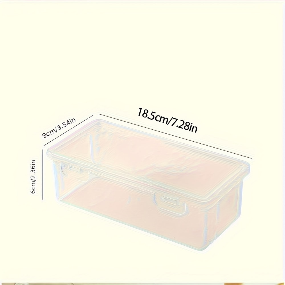 Clear Plastic Storage Boxes with Hinged Lids Ideal for Jewellery Ornaments Office and Home Organization