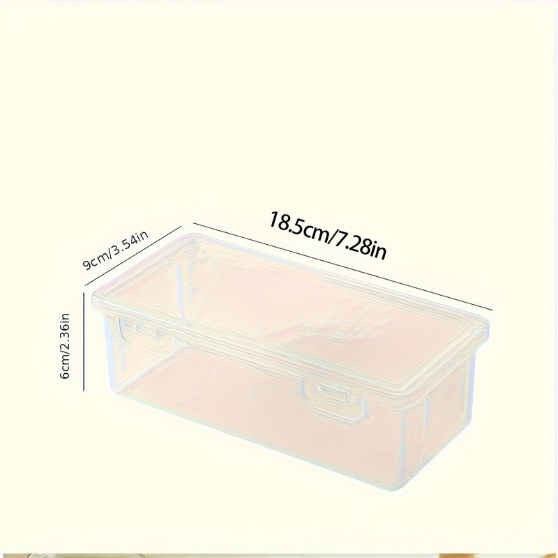 Clear Plastic Storage Boxes with Hinged Lids Ideal for Jewellery Ornaments Office and Home Organization
