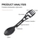 Stainless Steel Camping Utensils Set Travel Hiking Survival Gear Fork Spoon Opener Tableware 4