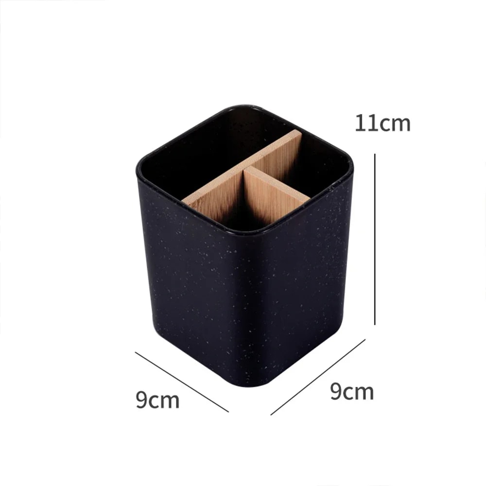 Bathroom Bamboo Toothbrush Stand Makeup Brush Holder Razor Toothpaste Storage Box Electric Toothbru 4