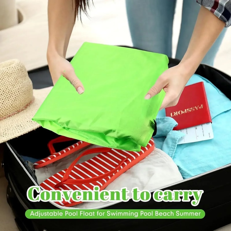 Inflatable Pool Lounge Chair With Armrests Headrest PVC Oxford Cloth Ideal For Relaxation At Beach 2