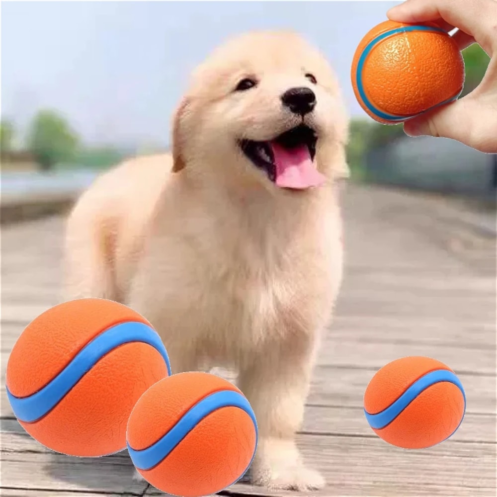 GnawResistant Durable Rubber Dog Chew Balls Interactive Training 0