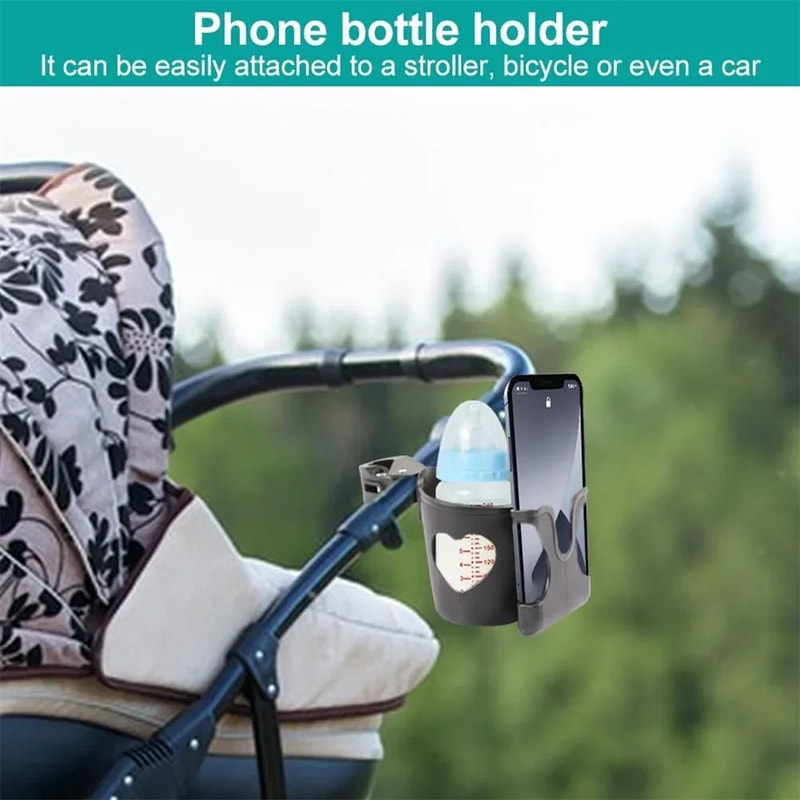 Baby Stroller Bottle And Phone Stand Baby Stroller Cup Holder Accessories 2