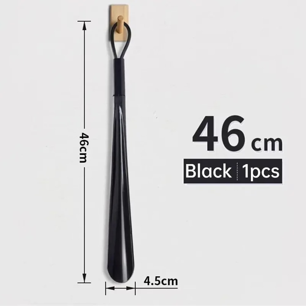 Flexible Extra Long Shoe Horn Black Plastic Shoehorn Spoon Shape Shoe Lifter Shoes Accessories 3