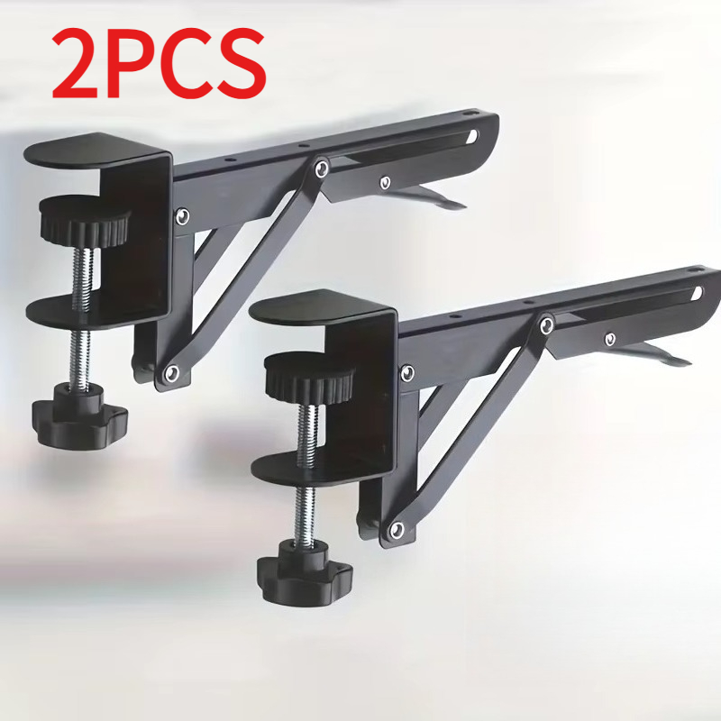 Heavyduty Lshaped Foldable Desktop Bracket Spacesaving Punchfree Extension Plate Rack For Hardware 6