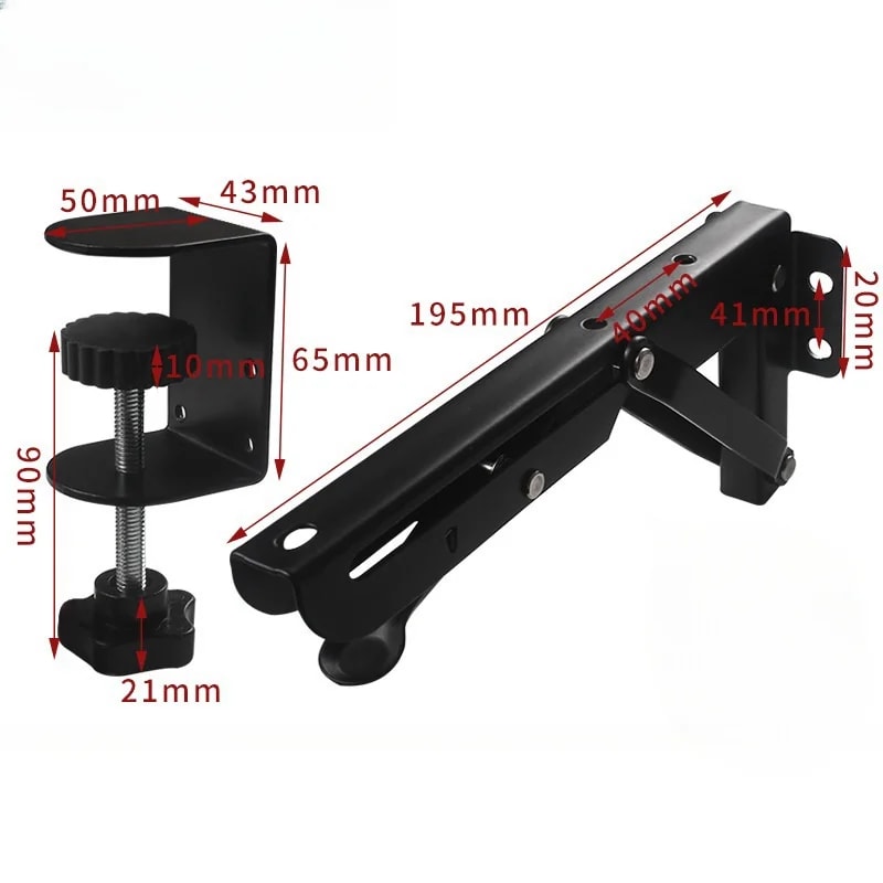 Heavyduty Lshaped Foldable Desktop Bracket Spacesaving Punchfree Extension Plate Rack For Hardware 5