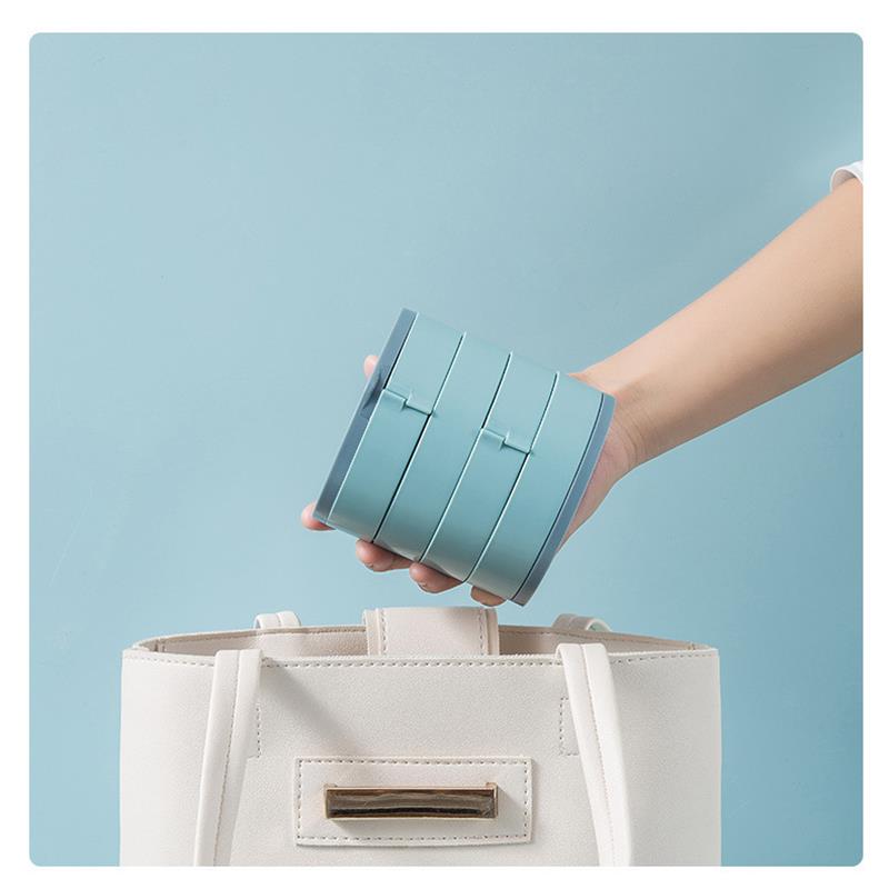 Jewelry Storage Box Jewelry Stand Holder Rotating Plastic Stand Display Tray Earring Ring Box 3