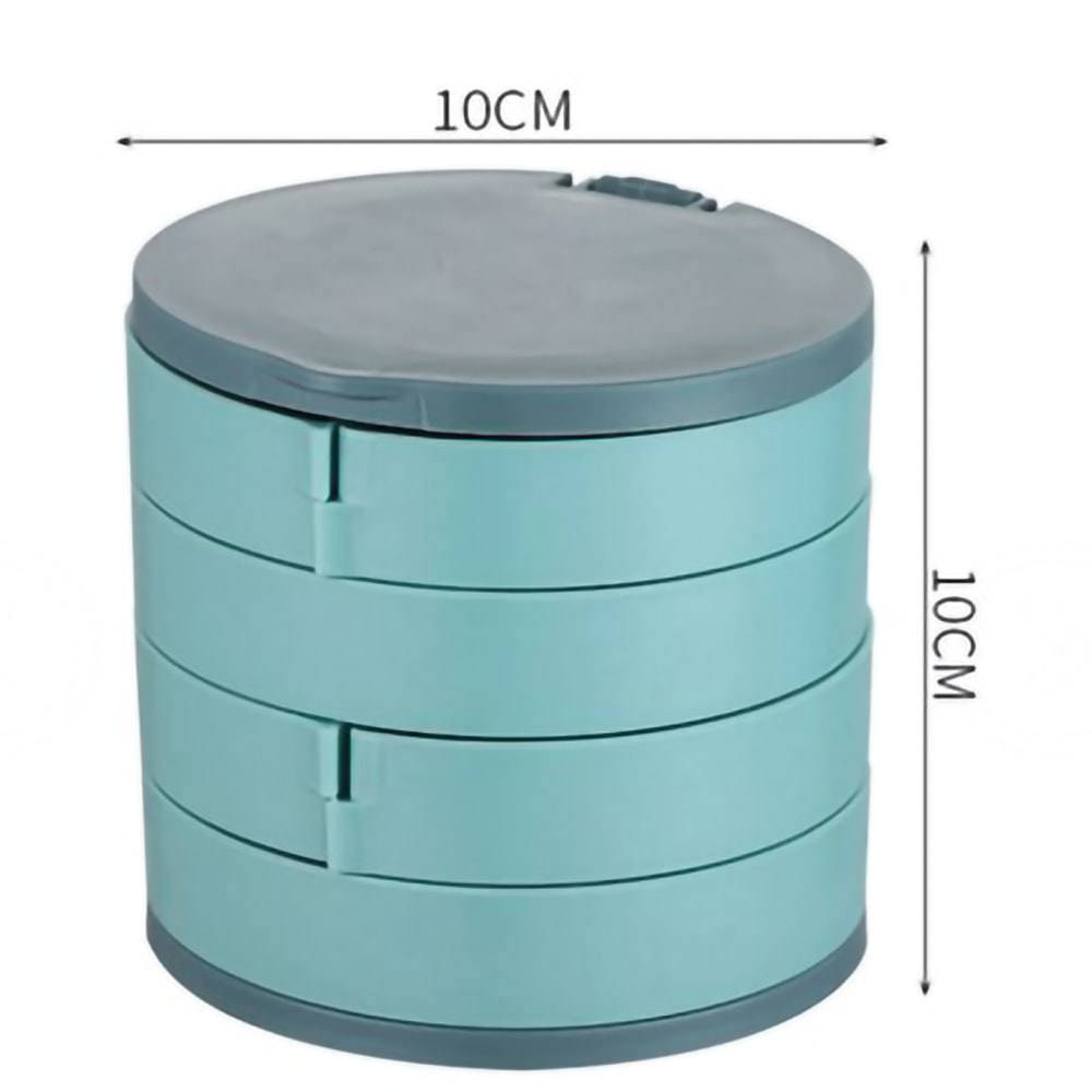 Jewelry Storage Box Jewelry Stand Holder Rotating Plastic Stand Display Tray Earring Ring Box 5