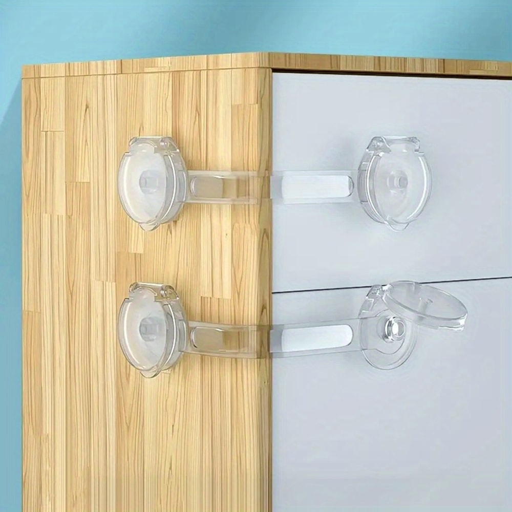 Transparent Safety Drawer Locks Fridge Childproof Secure Design Easy Install For Safety 1