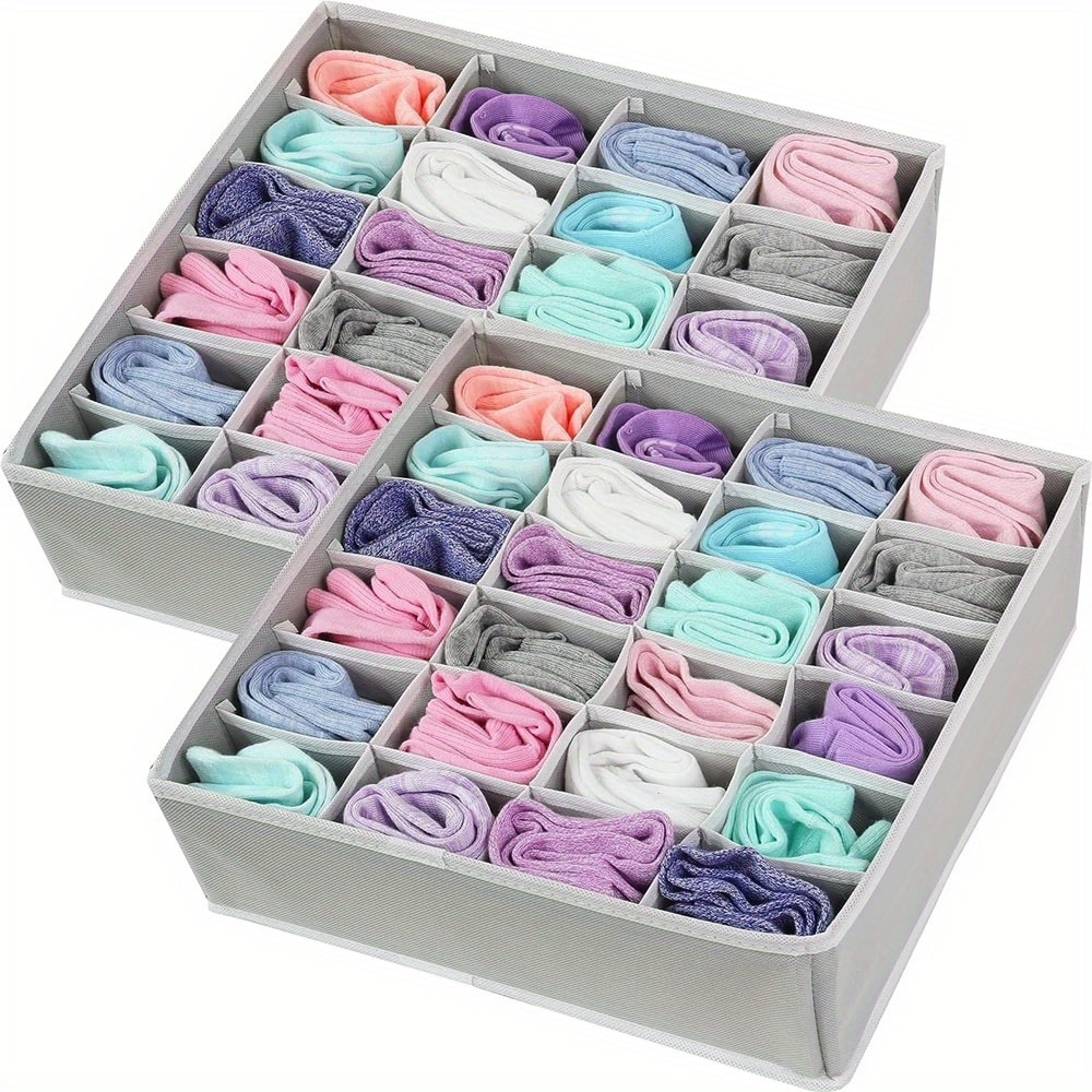 Underwear Storage Boxes Collapsible Sock Drawer Organizer For Women Closet Cabinet Storage 0