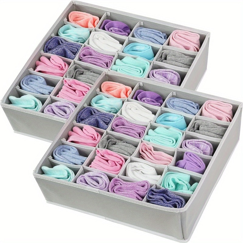 Underwear Storage Boxes Collapsible Sock Drawer Organizer For Women Closet Cabinet Storage 0