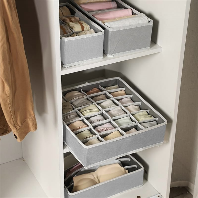 Underwear Storage Boxes Collapsible Sock Drawer Organizer For Women Closet Cabinet Storage 2