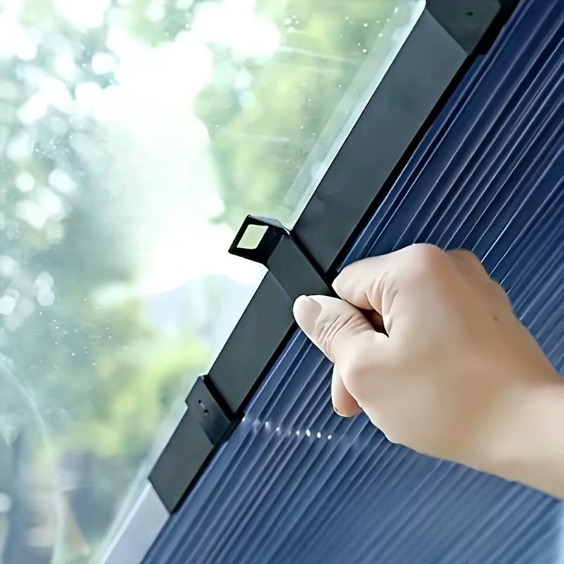 Automatic Retractable Car Sunshade Curtain Aluminum Heat Insulation UV Protection Easy Installation 1