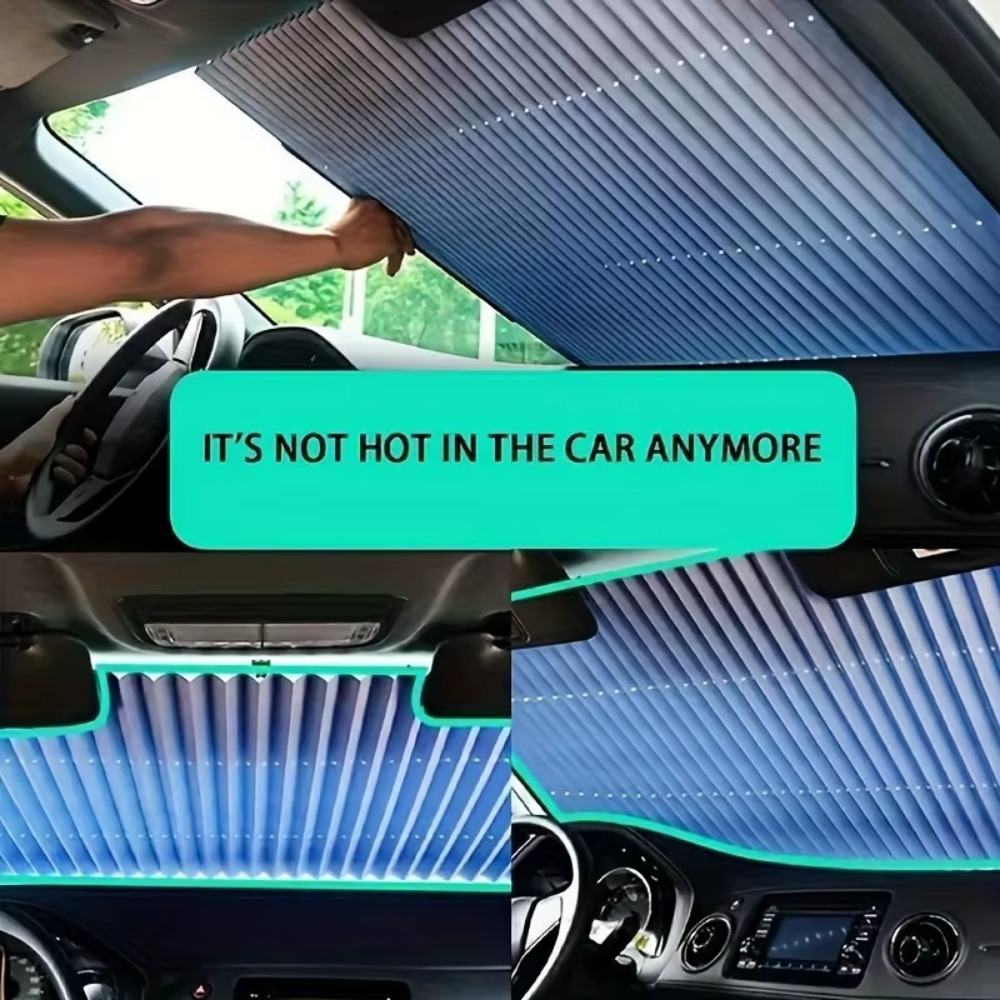 Automatic Retractable Car Sunshade Curtain Aluminum Heat Insulation UV Protection Easy Installation 2