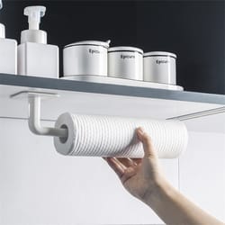 kitchen hole free hook storage rack shelves pot cover holder