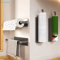 Kitchen Magnetic Paper Towel Holder Nodrill Cabinet Paper Roll Rack And Storage Shelf 5