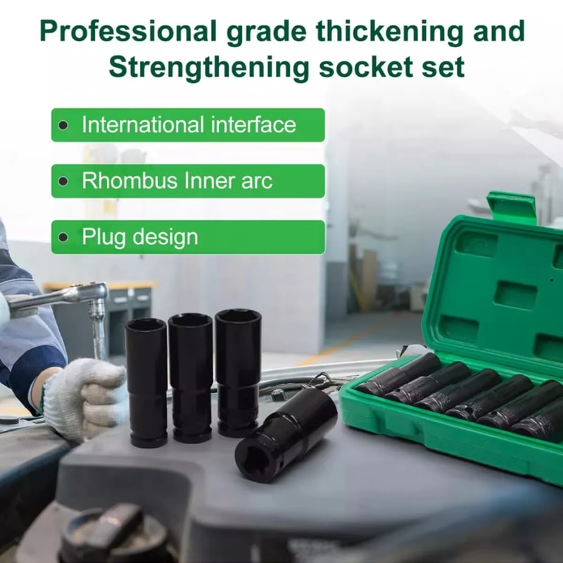 New Deep Groove Socket Wrench Set Pneumatic Maintenance Tool Wrenches For A Wide Range Of Ratchet S 3