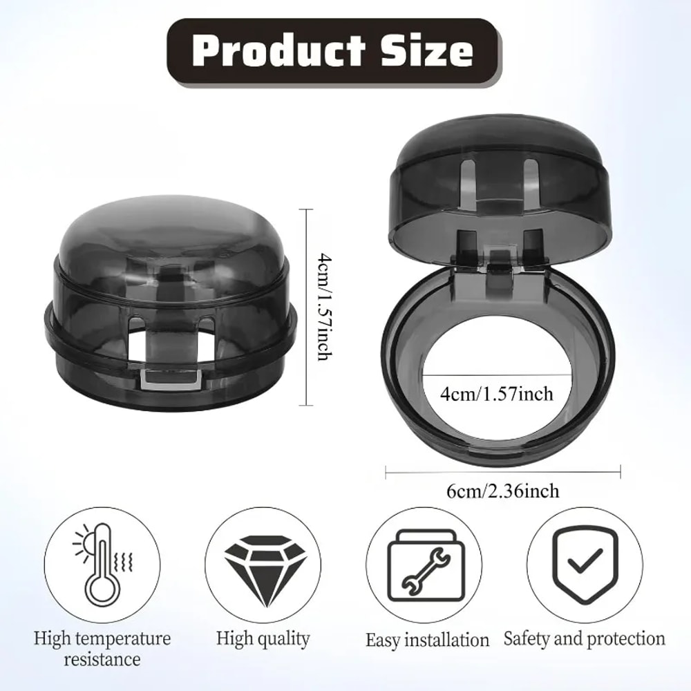 Universal Stove Knob Covers Plastic Kitchen Safety Guards Child Safety Lock Protectors For Gas Oven 3