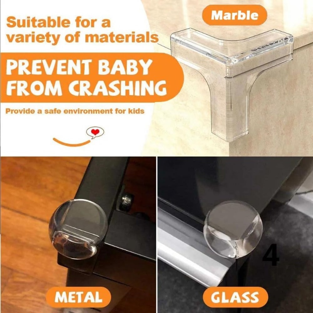 Transparent Baby Safety Silicone Kids Proofing Edge Protector Anti Collision Table Corner Cover For 4