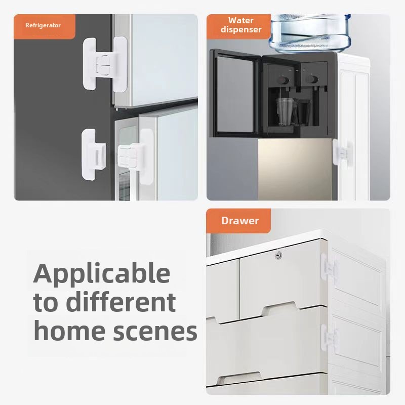 Baby Safety Refrigerator Lock Cabinet Door Locker Buckle AntiOpen Water Dispenser Kids Home Securit 4