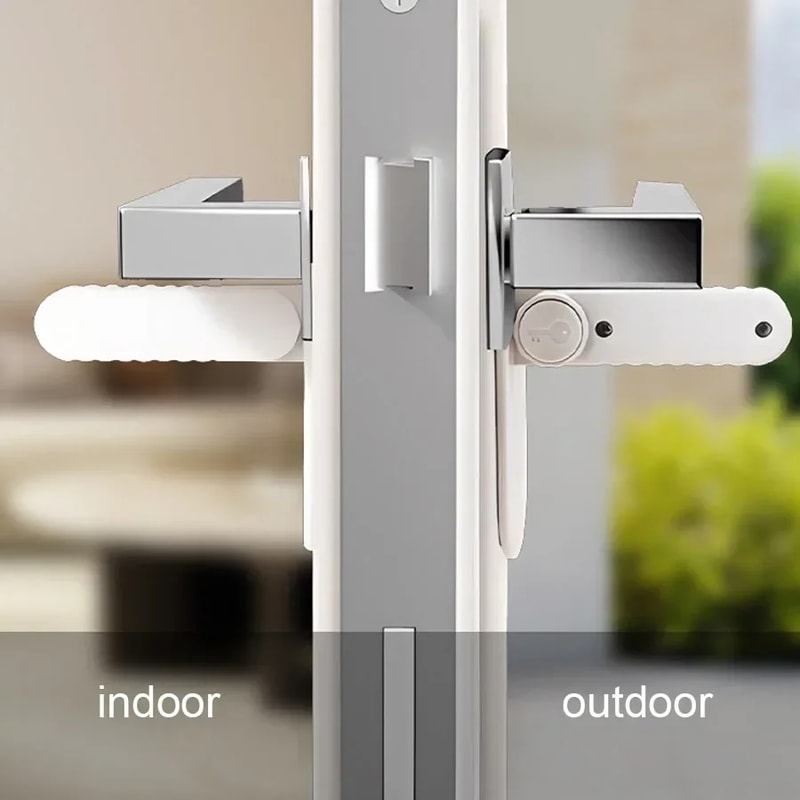 Universal Child Proof Handle Locks Baby Safety Locks Punchfree Door Lever Lock Multifunction Hidden 4