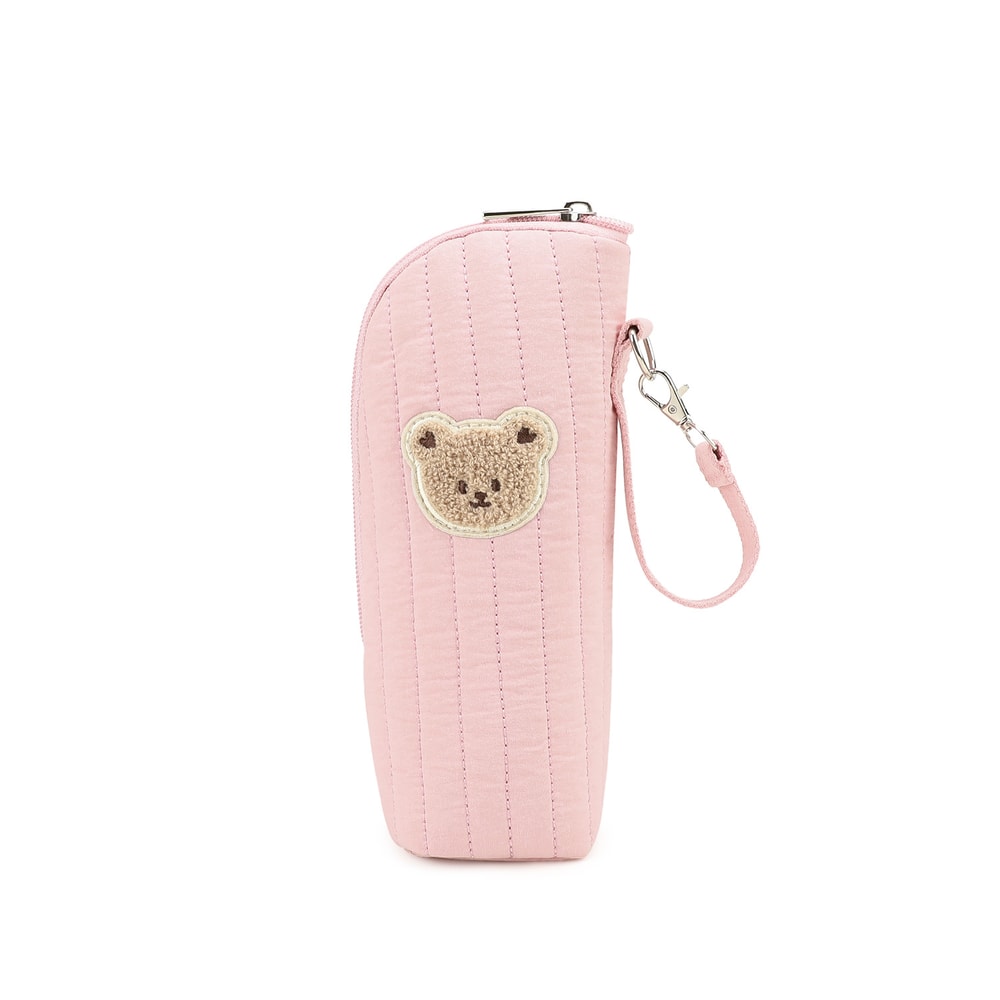 Thermal Storage Pouch Cute Bear Design Baby Bottle Tote Bag with Aluminum Foil Insulation and Stroller Hook