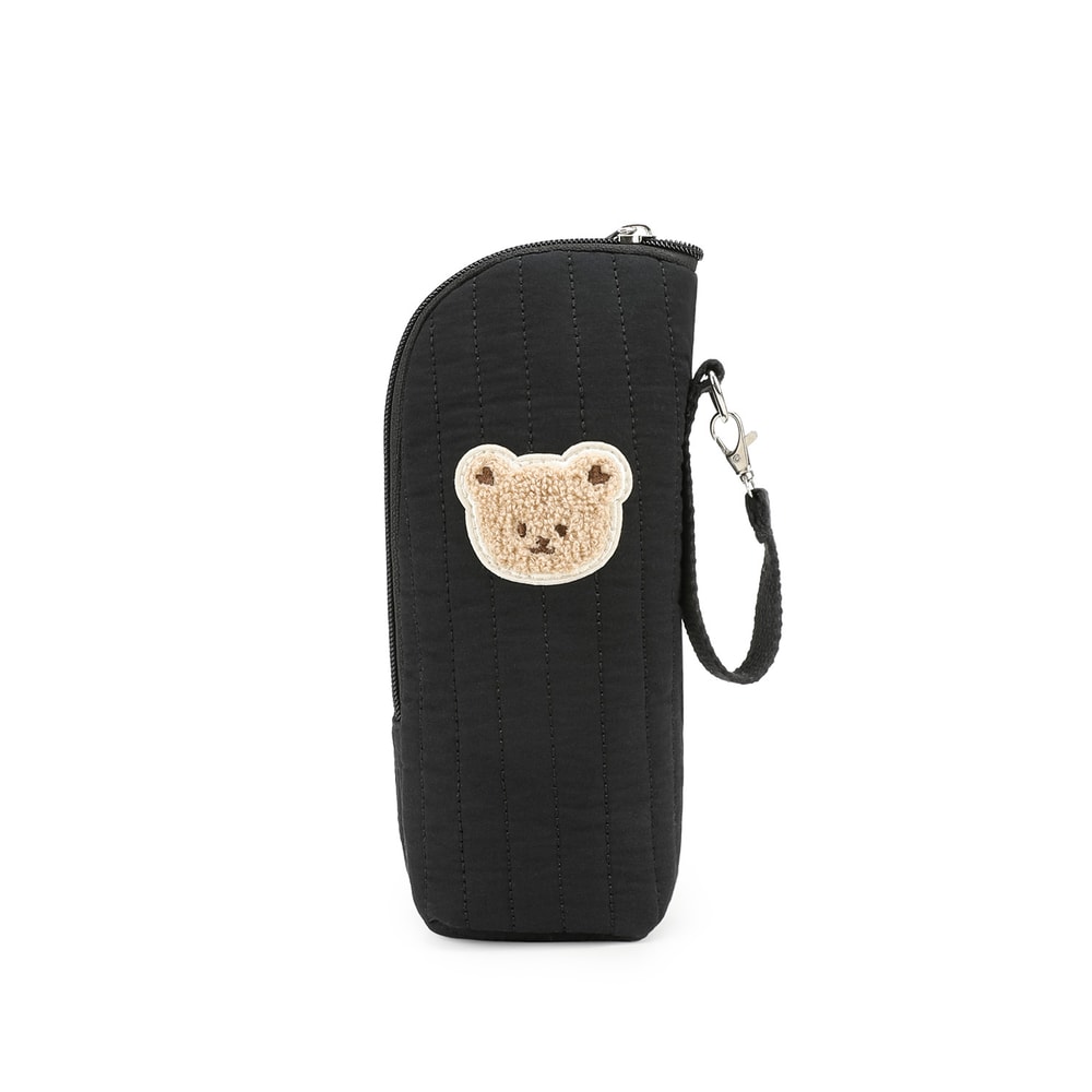 Thermal Storage Pouch Cute Bear Design Baby Bottle Tote Bag with Aluminum Foil Insulation and Stroller Hook