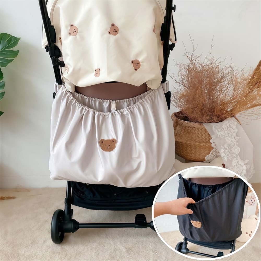 Portable Stroller Hanging Bag Large Capacity Baby Organizer Cartoon Bear Car Pram Storage For Bottl 0