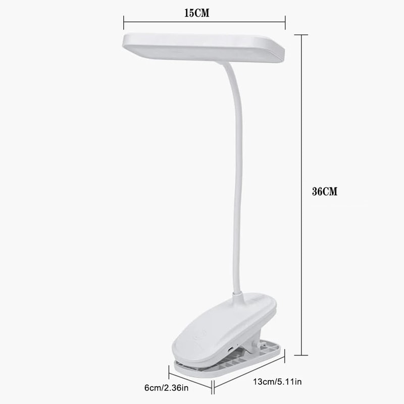Flexible Study Table Lamp With Clip USB Dimmable Desk Lamp For Reading Bedroom Office 5