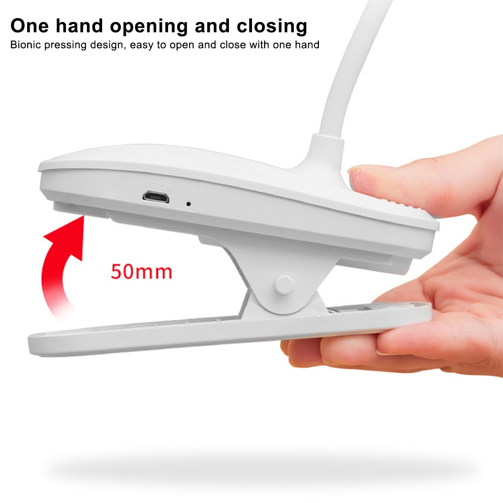 Flexible Study Table Lamp With Clip USB Dimmable Desk Lamp For Reading Bedroom Office 2