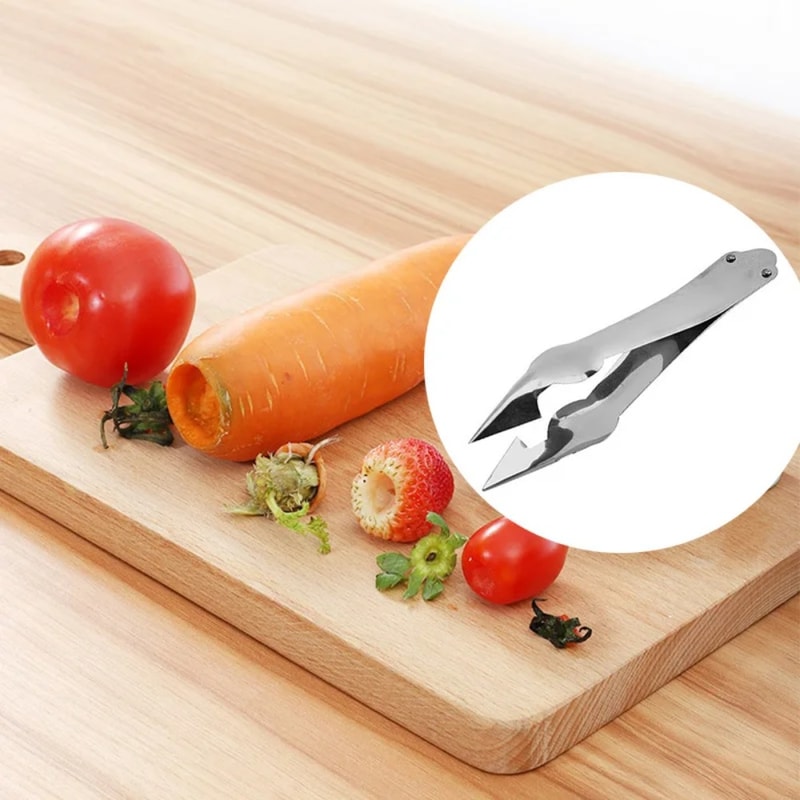 Pineapple Slicer Cutter Stainless Steel Fruit Peeler Strawberry Huller Kitchen Knife New 2