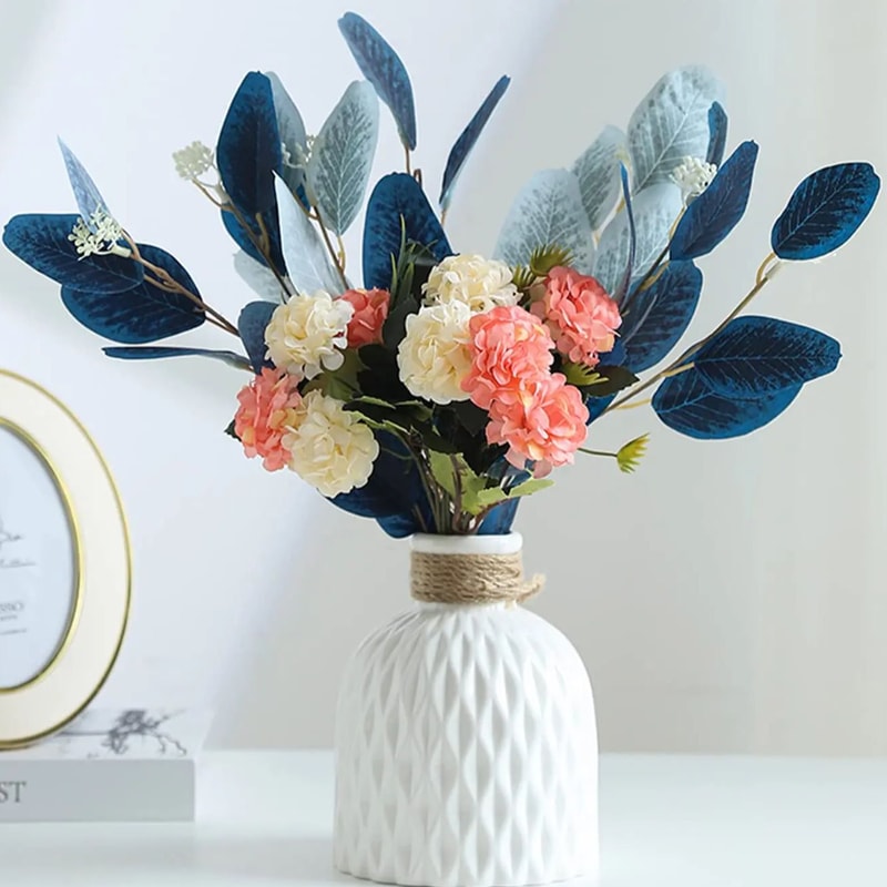 Modern Nordic Water Ripple Vase Plastic Flower Pot Arrangement With Rope For Home Living Room Deskt 3