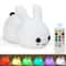 LED Rabbit Night Light Remote Control Dimmable RGB Silicone Bunny Lamp For Children Baby Toy Touch 7