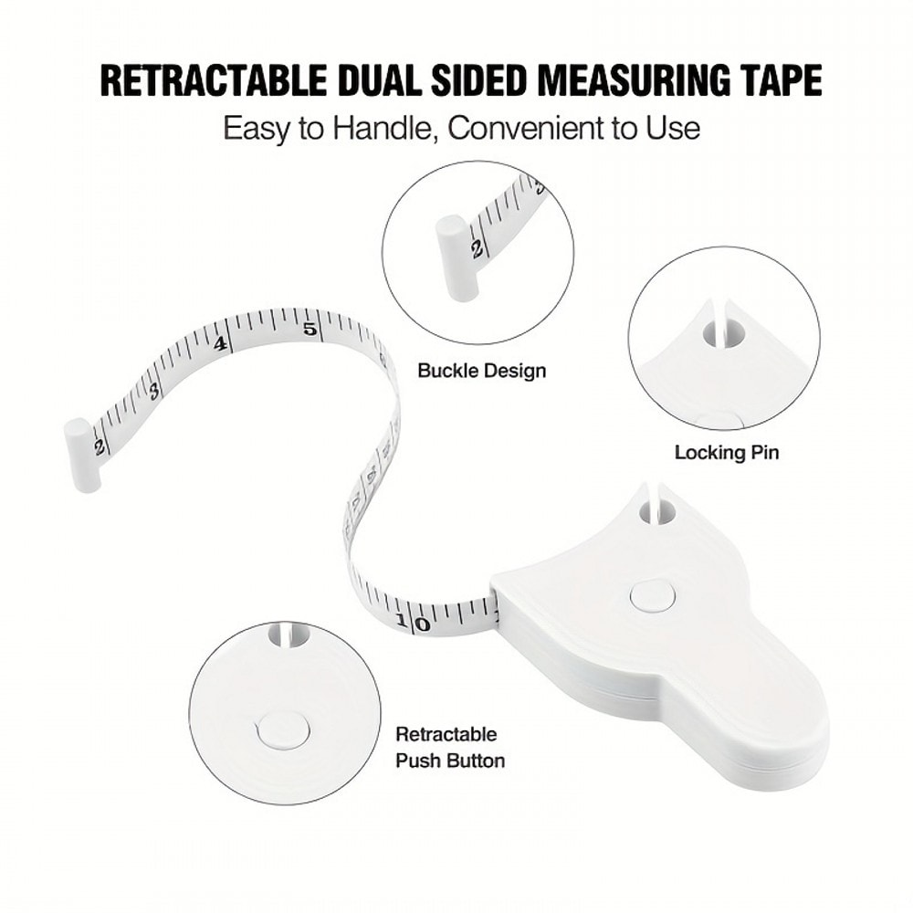 Portable Automatic Telescopic Tape Measure Sewing Tailor Ruler For Waist Chest Legs Circumference 2