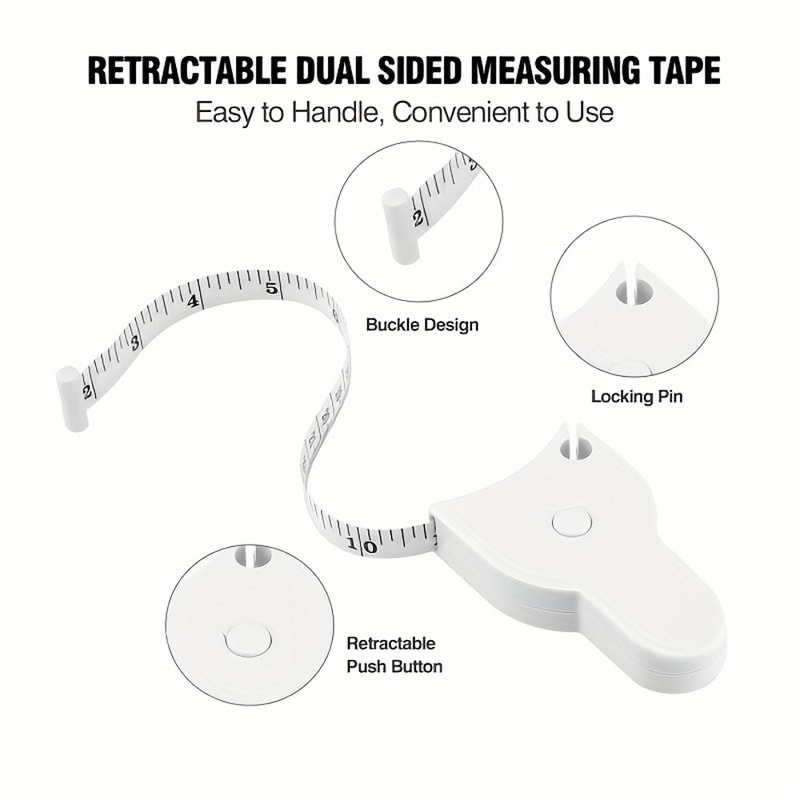 Portable Automatic Telescopic Tape Measure Sewing Tailor Ruler For Waist Chest Legs Circumference 2